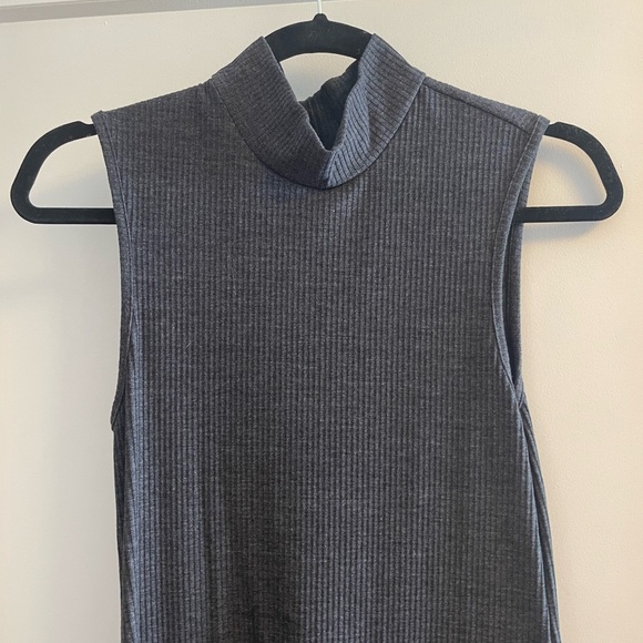 MOHNTON MADE Mock Neck Muscle Rib Dress - Picture 2 of 9